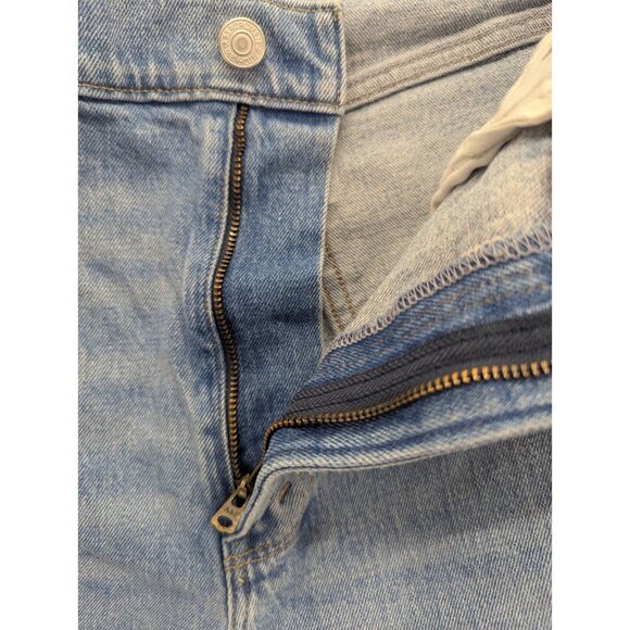 Abercrombie Fitch Jeans Womens SZ 10 High Rise '90s Straight Distressed Whiskers - Picture 14 of 16